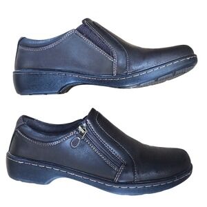 Eastland Vicky Women's Dark Brown Slip On Shoes Size 8.5W Zip Comfort